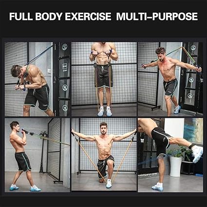 11-Piece Resistance Band Set – Up to 100lbs