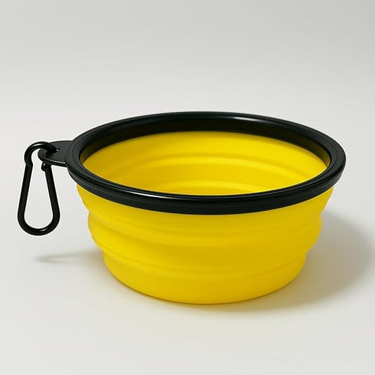 Portable Retractable Silicone Pet Bowl with Carabiner