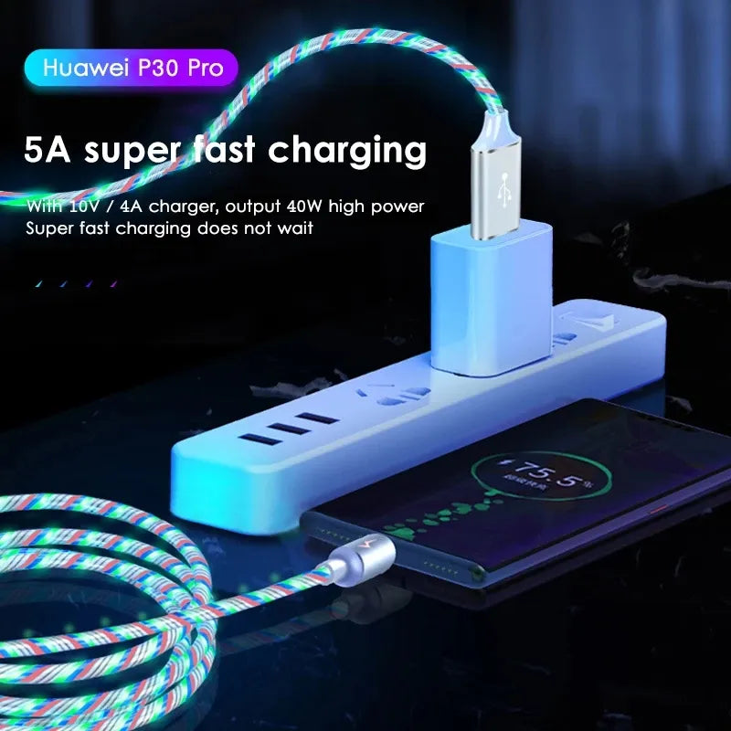 2-Metre LED Phone Charger Cable