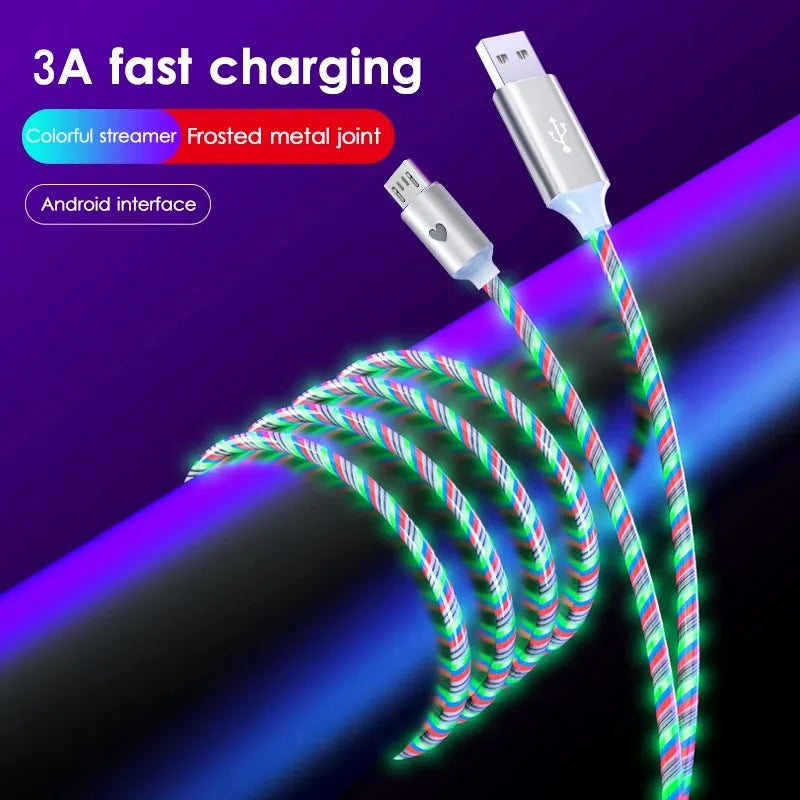 2-Metre LED Phone Charger Cable